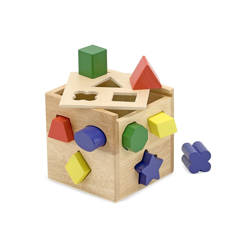 Jucarie Cub din lemn cu forme de sortat, Melissa&Doug